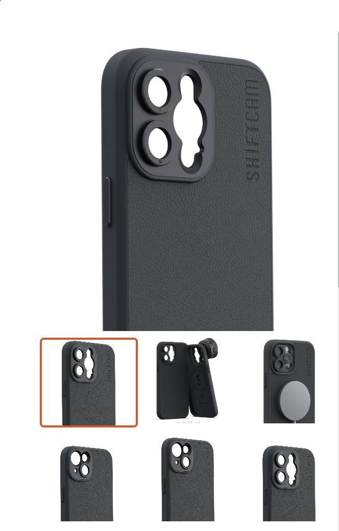 ShiftCam iPhone 15 Camera Case Mount Charcoal/Black, Mobile Phones