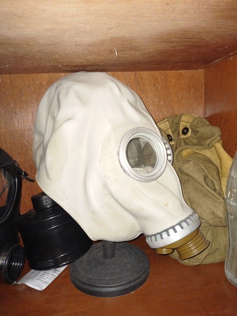Soviet GP-5 Gas Mask (Category: Medical Supplies & Tools) located in San Fernando. Submitted by gelo.archive (Listing ID 1273990444, Image 1). Description: COMPLETE SET -Gas Mask -Filter -Bag --all original-- The GP-5 gas mask kit is a Soviet-made gas mask kit, which contains a single-filter ShM-62 or Shm-62U gas mask. It was issued to the Soviet population starting in 1962. Production of the kit ended in 1990. The number of GP-5 kits produced wa