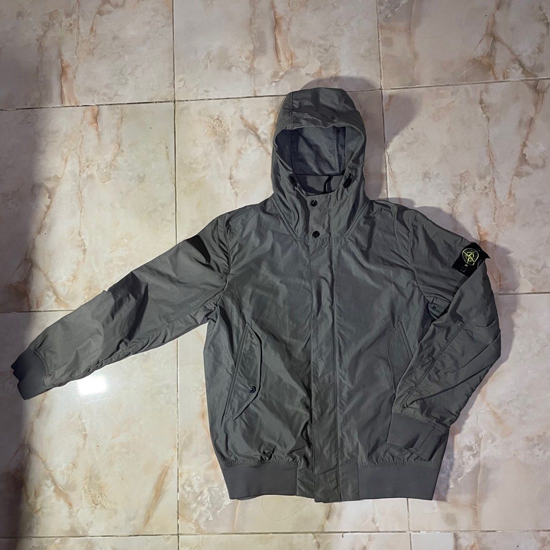 Stone Island Micro Reps Grey Hooded Men s Fashion Tops Sets