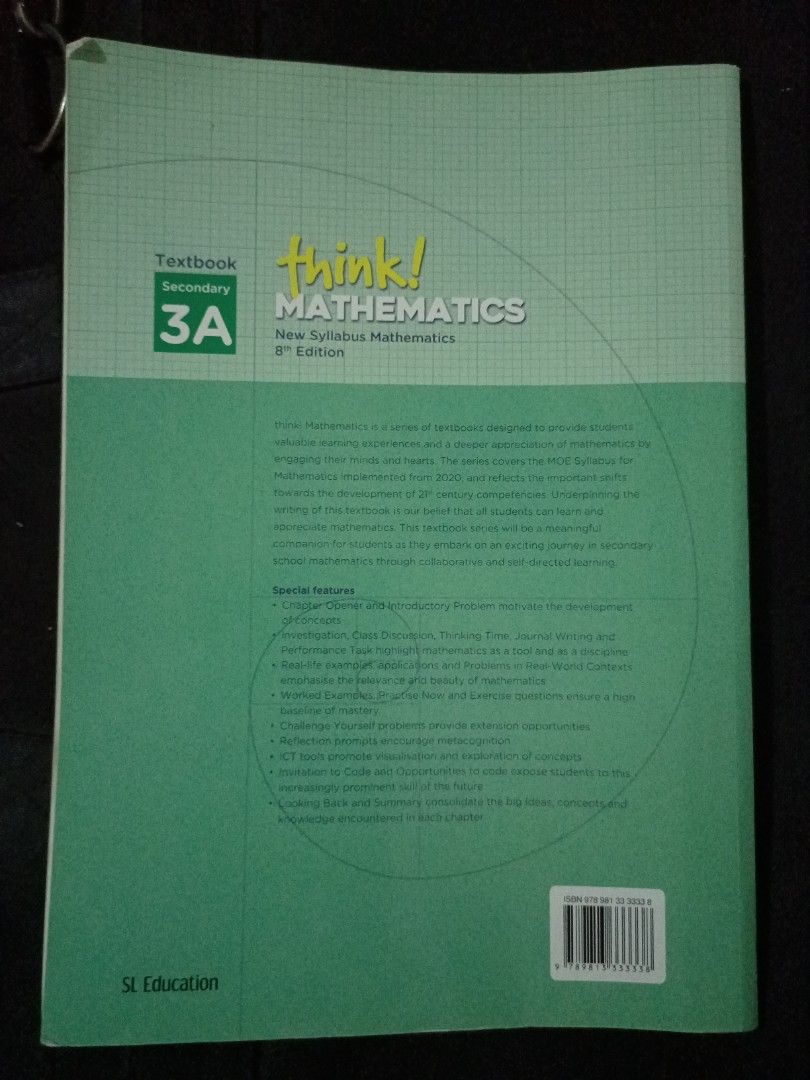 think mathematics: secondary 3A (express), Hobbies & Toys, Books ...