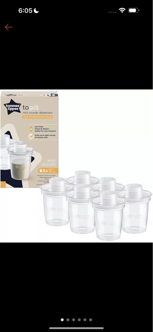 Tommee tippee formula storage pots top