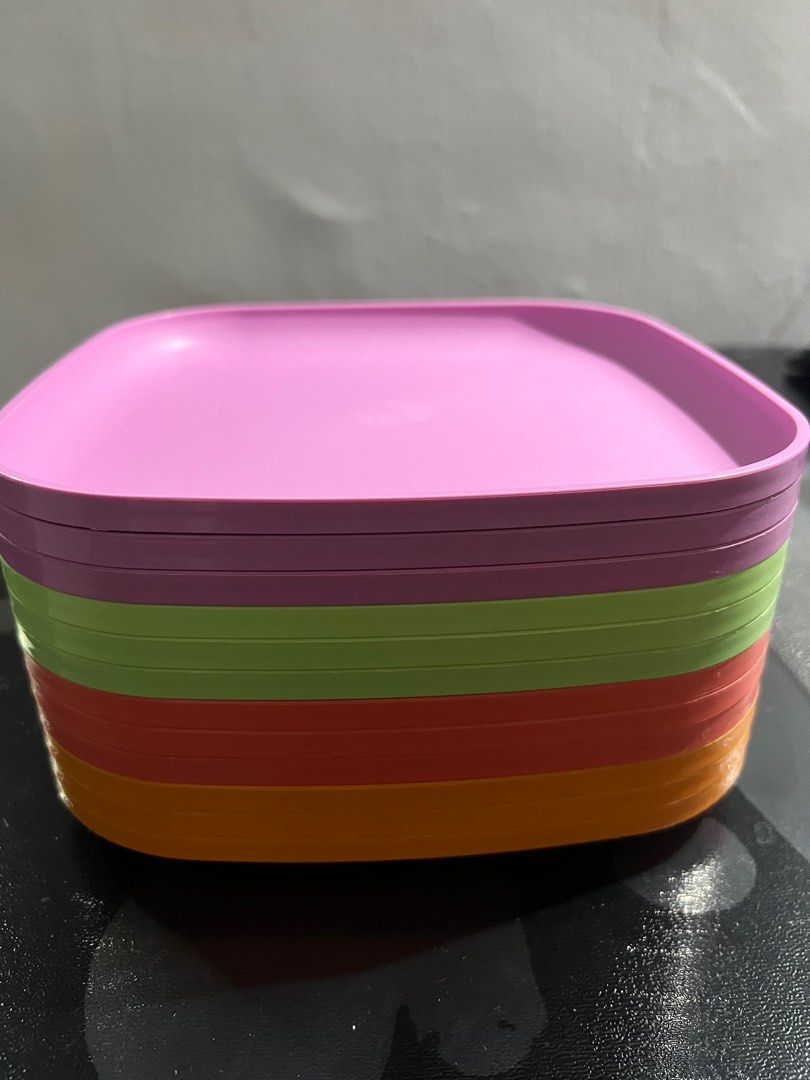Square tupperware plates online