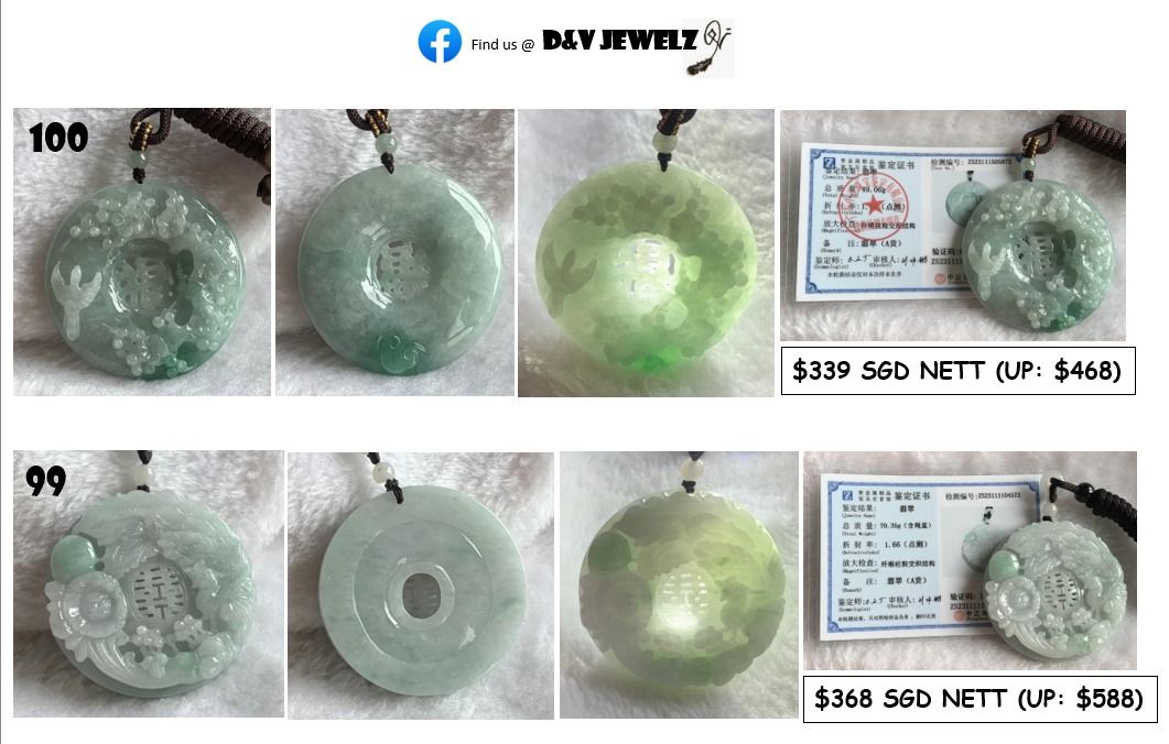 Doubly fortunate jadeite necklace top