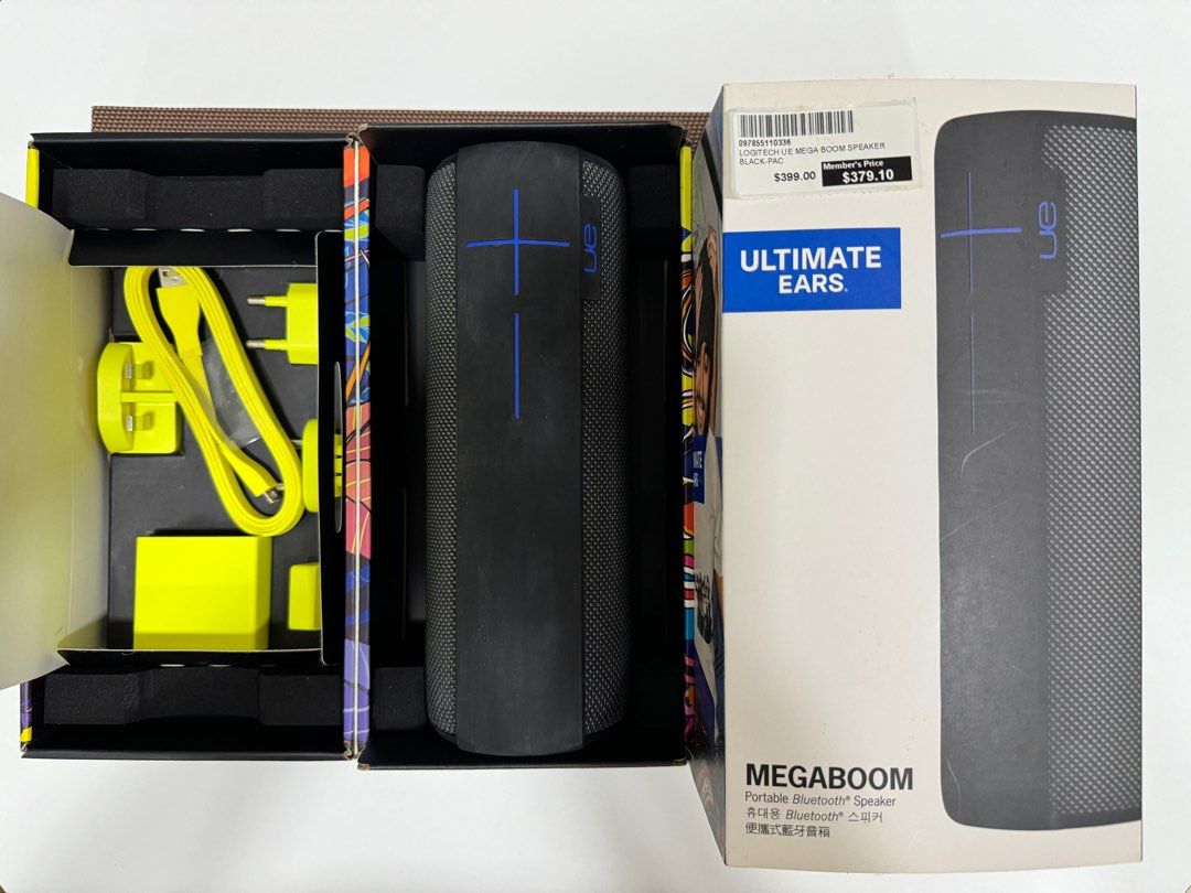 UE Megaboom Logitech Bluetooth loud portable and waterproof