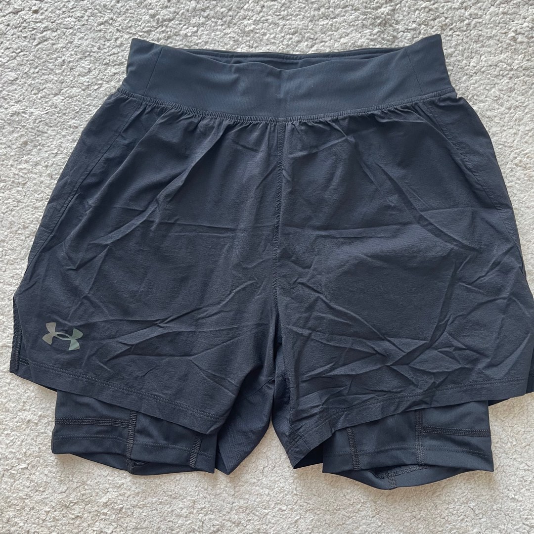 Under Armour 2 in 1 Shorts RUSH heatgear black Women s Fashion