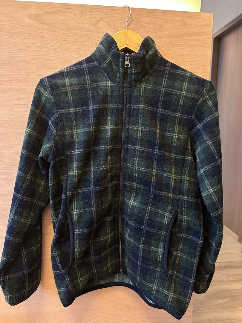 Checkered hotsell fleece jacket