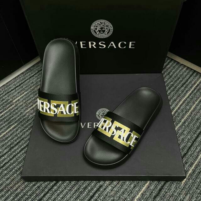 Versace slides, Men's Fashion, Footwear, Flipflops and Slides on Carousell