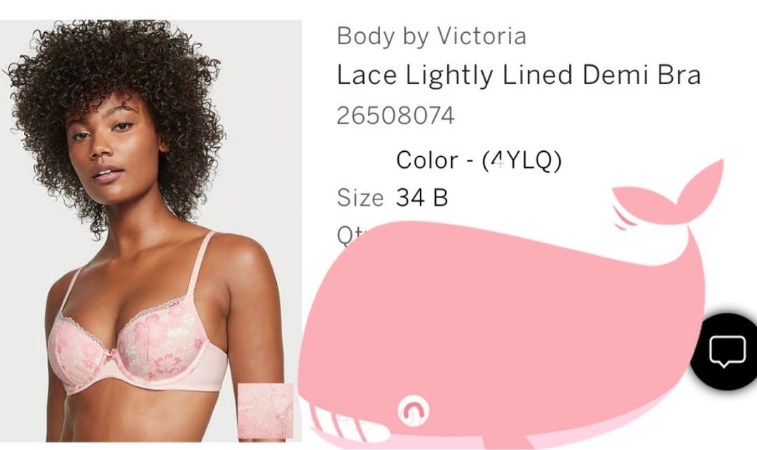 Victoria's Secret Pink & Lilac 34D Body By Victoria Lightly Lined Demi Bras  VS