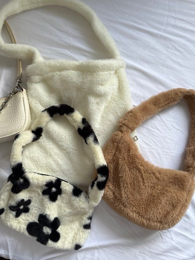 Fluffy hot sale baguette bag