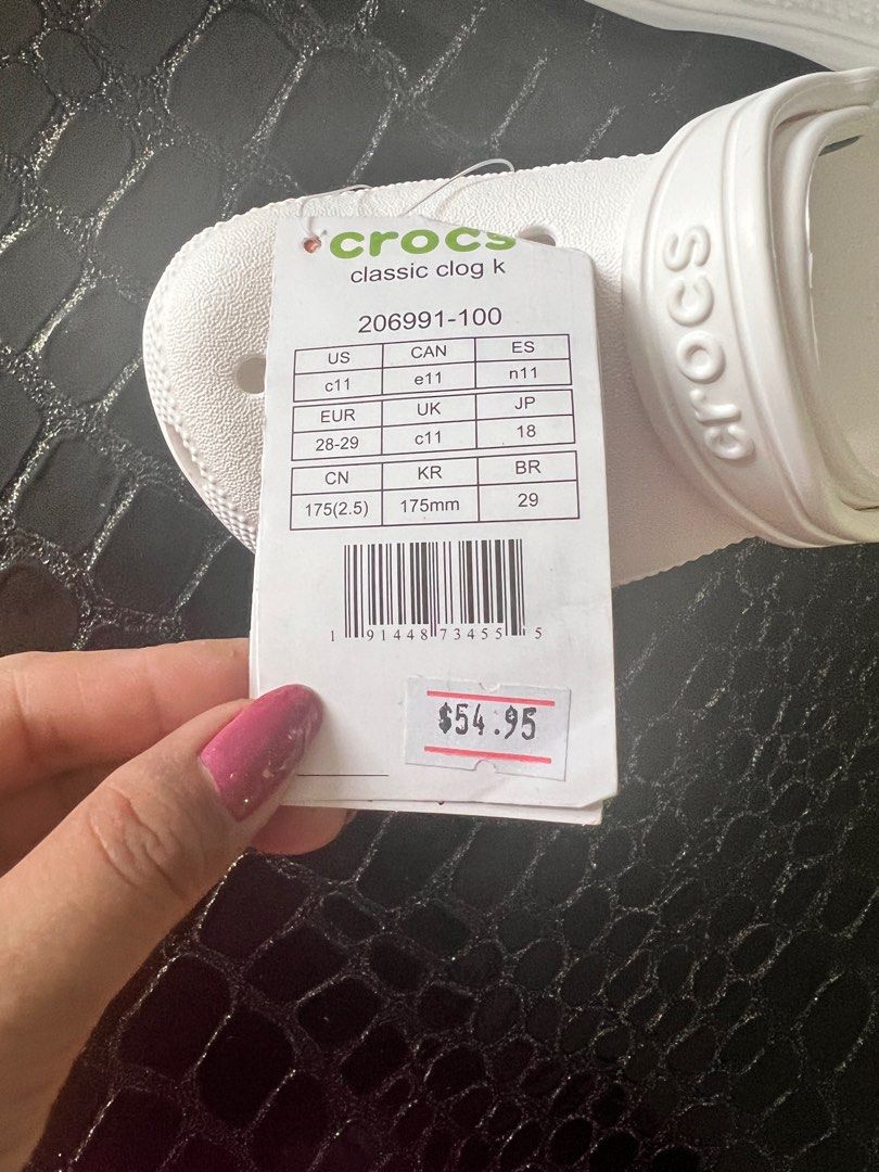 White crocs kids size 3 top