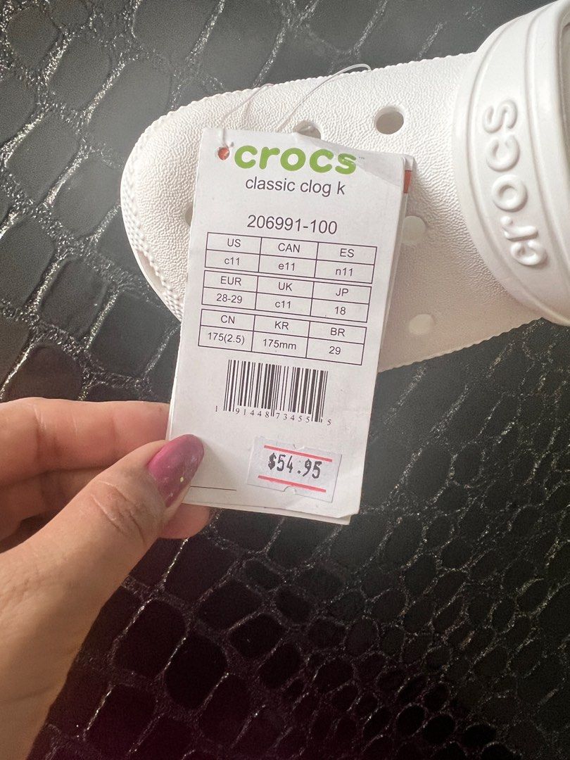 White clearance childrens crocs