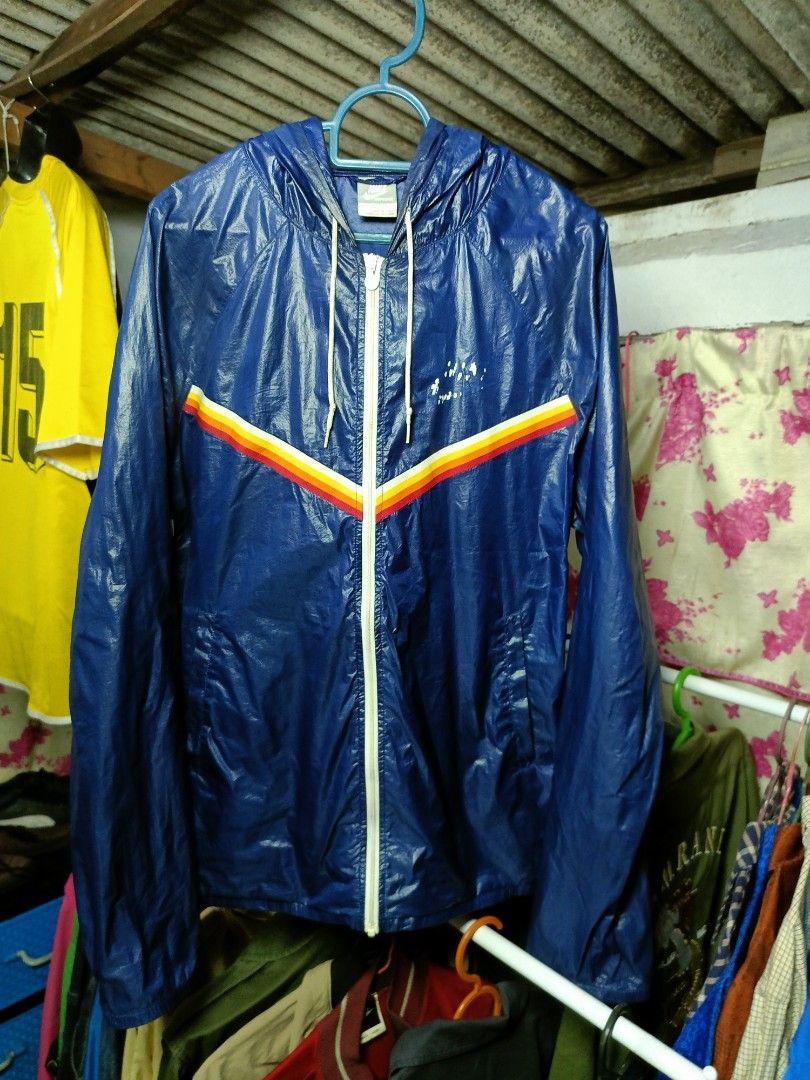 Orange and clearance blue nike windbreaker