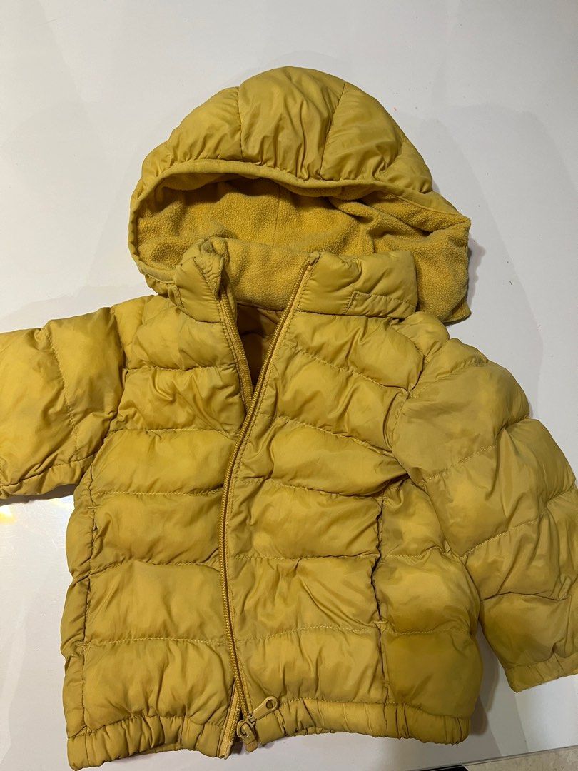 Girls yellow sales puffer jacket