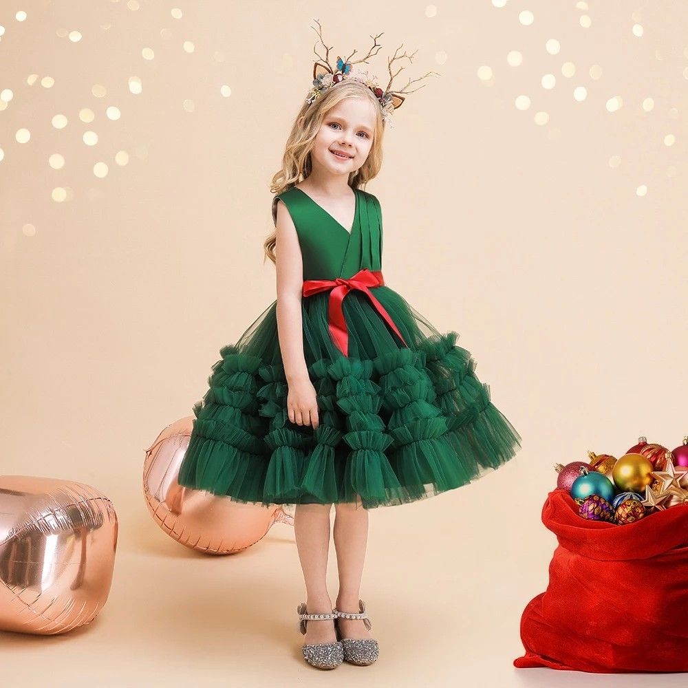 Christmas party dress green outlet