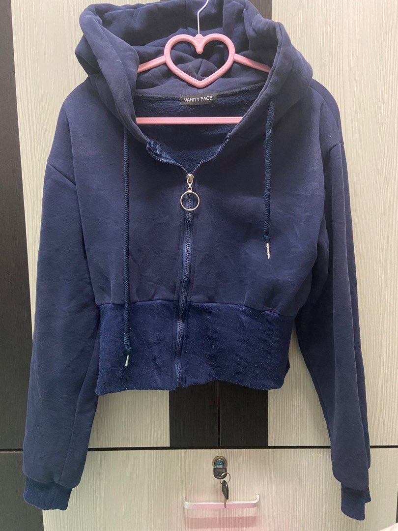 Jaket on sale crop hoodie