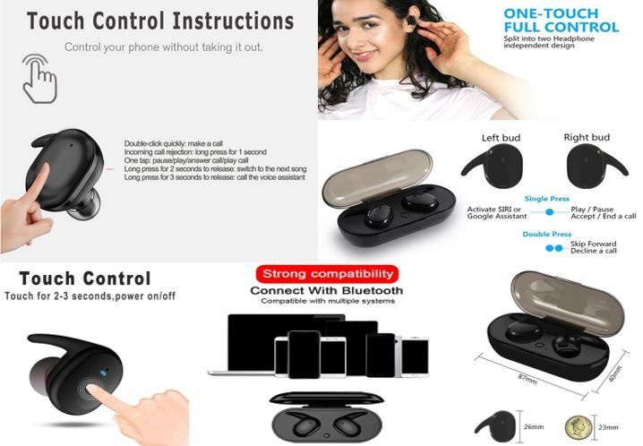 Two design Pro 4 Mini Y30 model TWS Wireless Bluetooth Earbud