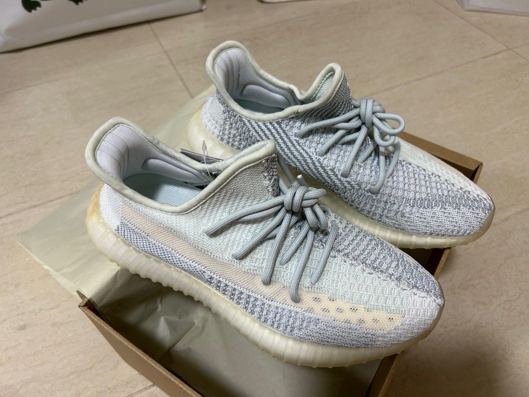 Yeezy Boost Cloud White Reflective Size 8.5 US BNDS Men s Fashion Footwear Casual shoes on Carousell