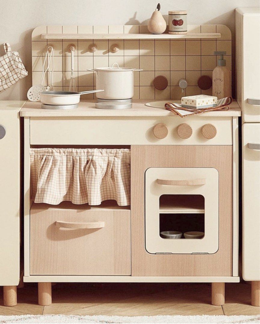 Zara Home Kids Wooden Kitchen Set 正版北歐靚色中性玩具廚房非Hape