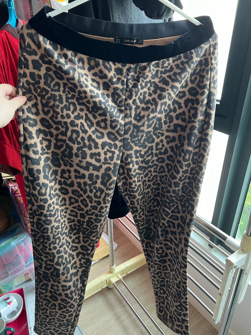 Zara Leopard Print Thick Leggings Women s Fashion Bottoms Jeans Leggings on Carousell