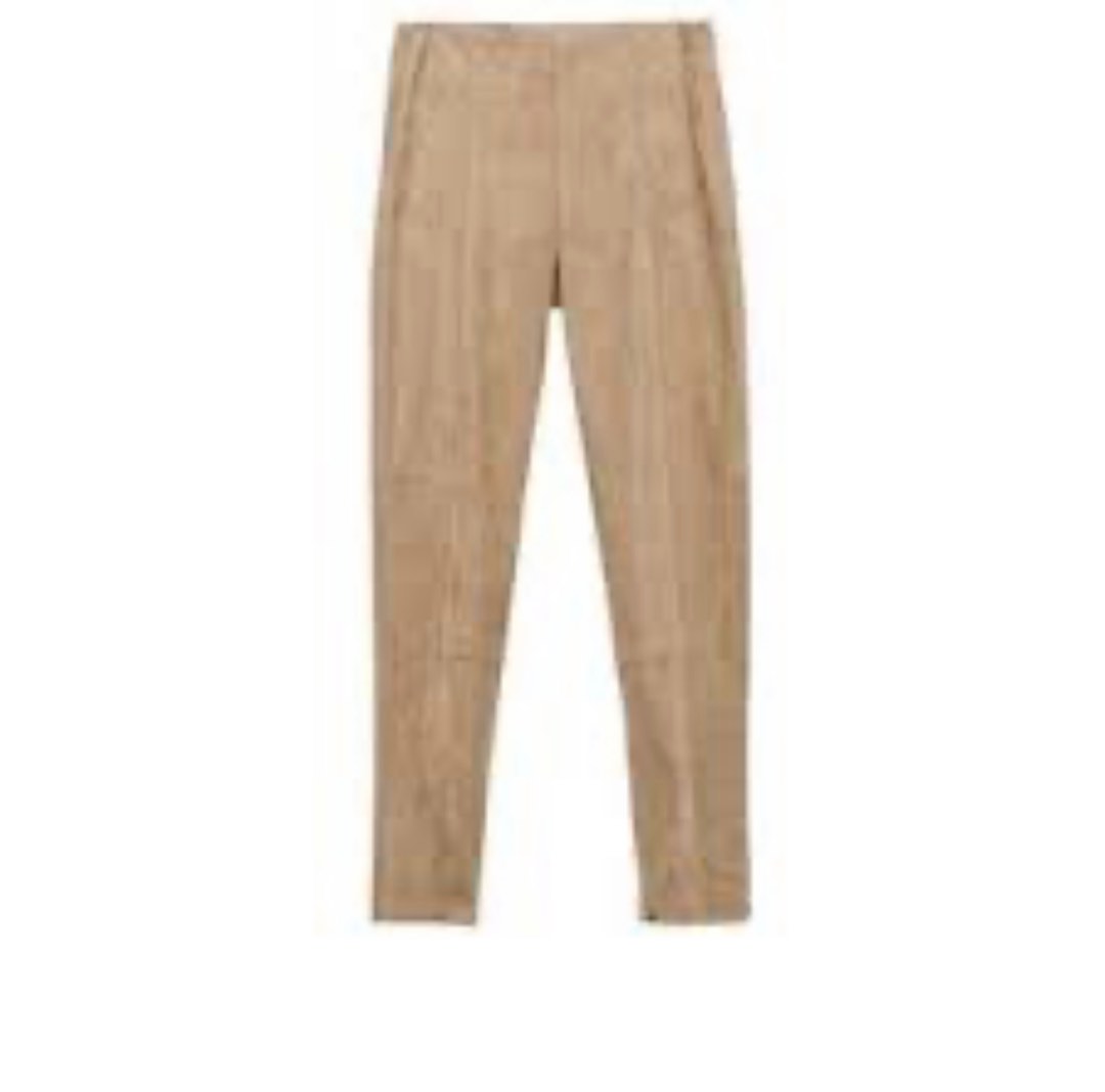 Beige Faux Suede Leggings Zara ZARA WOMEN'S FAUX SUEDE BROWN
