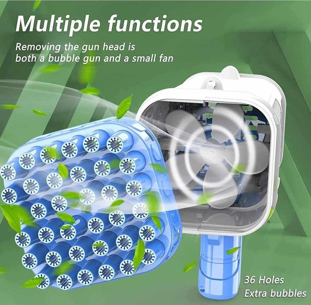 36HOLES BUBBLE MACHINE GUN (Category: Kids Toys) located in Mandaluyong City. Submitted by kookiejoyz (Listing ID 1274289163, Image 3). Description: BUBBLE MACHINE GUN • Brand new • Size: L: 20.5 cm x H: 11cm x W-: 6cm • Available colors: Baby Pink Light Blue • Battery operated (included) Package includes: • 1× Bubble machine gun • 1× Bubble solution (small) • 1× bubble solution plate *Open for delivery, pickup or COD *Shipping fee is shoulder by