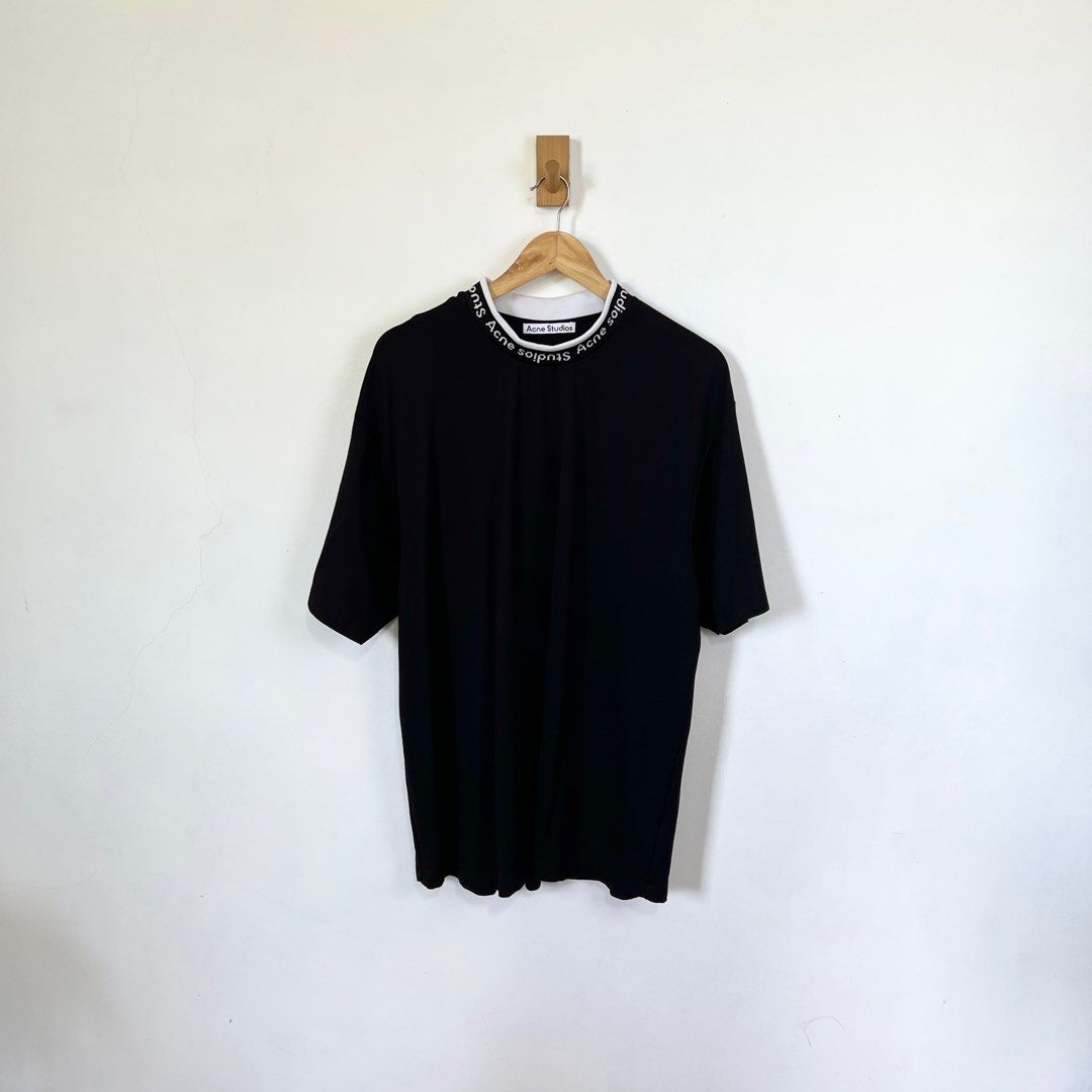 Acne studios mock neck tee cheap