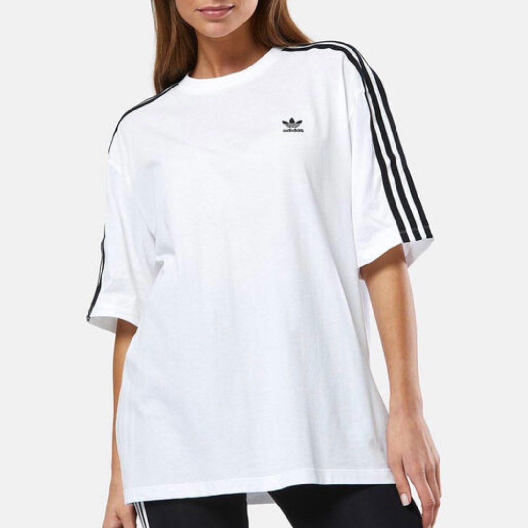 Adidas originals white best sale t shirt women's