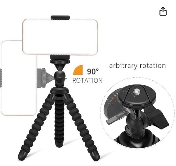 Flexible Phone Tripod with Wireless Remote, Mini Tripod Stand for iPhone 15  14 13 12 Mini 11 Pro Max XS XR X Android Camera Adjustable iPhone Tripod