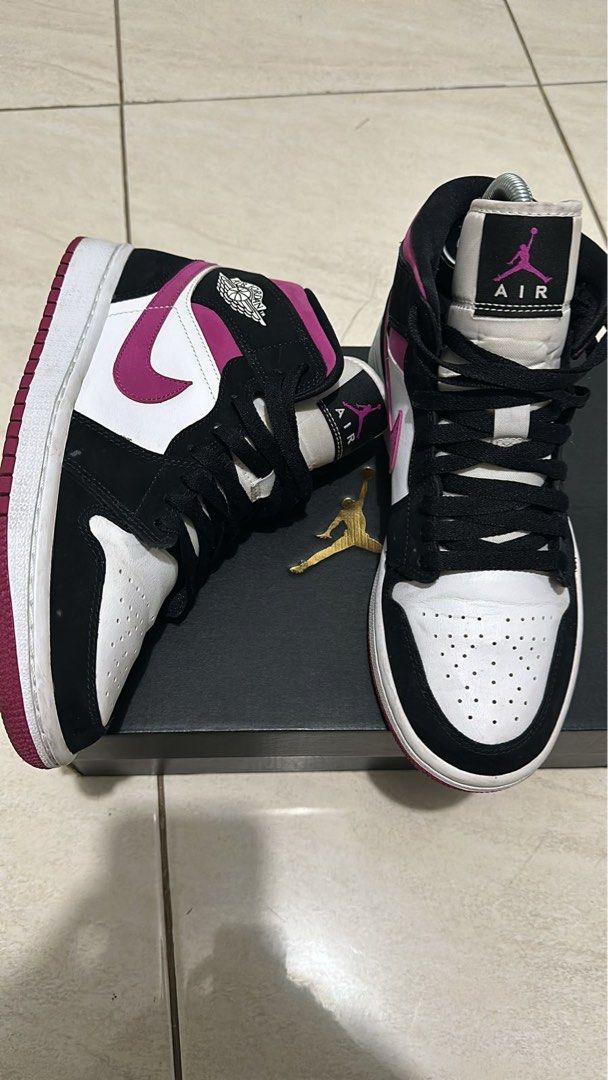 Nike air jordan mid trainers in pink cheap