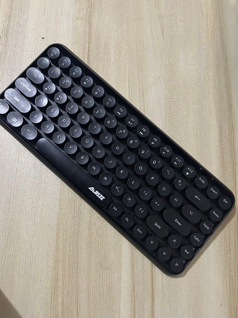 Ajazz 308i Wireless Keyboard (IOS, Windows, Android) (Category: Computer Keyboard) located in Quezon City. Submitted by _tiffxny (Listing ID 1274282270, Image 2). Description: Ajazz Bluetooth Keyboard Bought for 849 Comes with a box and instruction manual Uses 2 AAA Batteries RFS: Decluttering Technical Specifications: Brand : Ajazz Model: 308i Bluetooth keyboard Bluetooth version: American Broadcom 3.0 Size : 320 x 137 x30.5‡ 0.5mm Button quanti