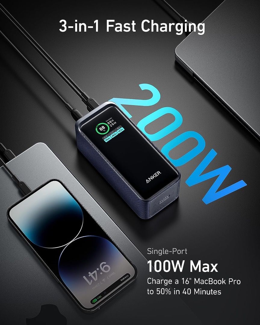 🌟門市全新行貨🌟Anker Prime 20,000mAh 顯屏行動電源A1336 Power Bank