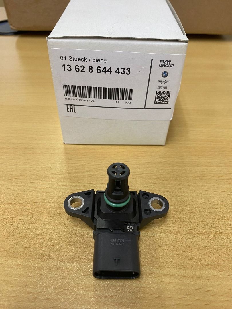 BMW Original Genuine N54 N55 3.5 Bar TMAP Pressure Sensor (F8X F9X F85/86 G30 G14/15/16 G05/06/07) (Category: Accessories) located in Singapore. Submitted by ValentinoRossi4646 (Listing ID 1274361254, Image 2). Description: Brand new in box. Part Number: 13628644433 Use this to raise the factory limited TMAP sensor from 1.5bar to 2.5bar. N54 & N55 suitable for use with JB4, MHD, BM3 etc. Able to hit almost 2bar on MHD alone. You will need a boost