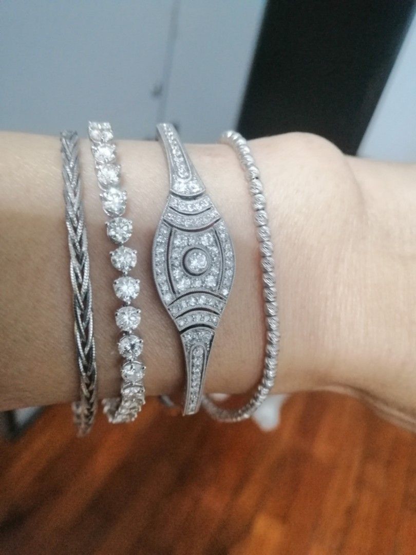 White gold adjustable bracelet outlet