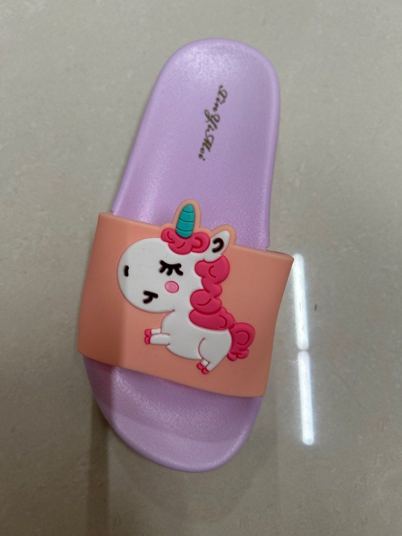 Girls unicorn cheap flip flops
