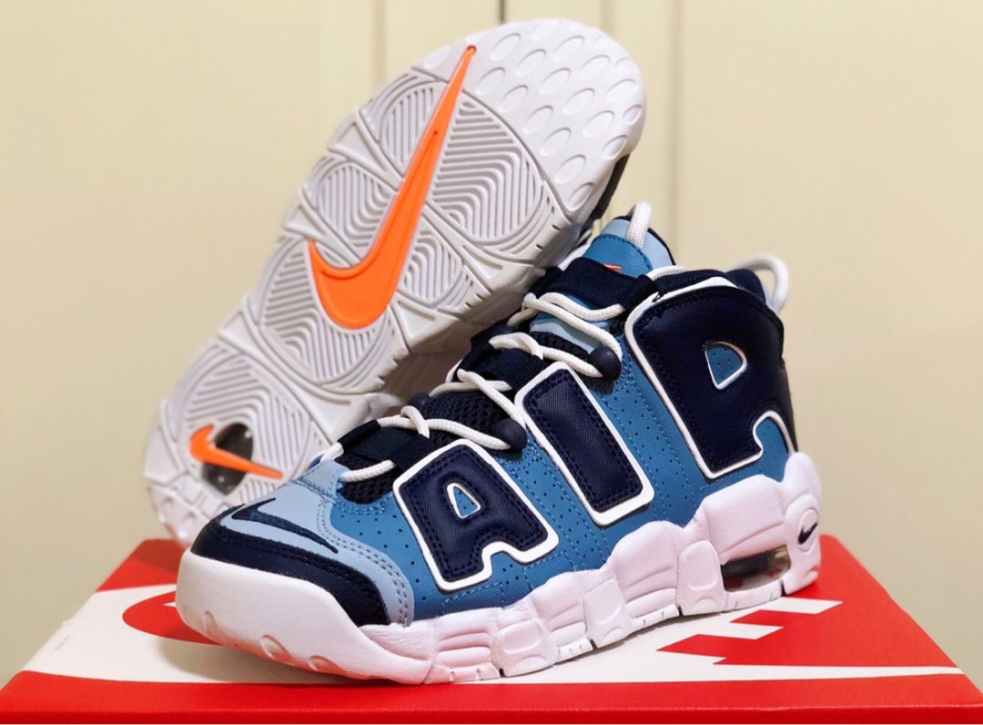 👟「Brand New」 Nike Air More Uptempo 96 Denim 黑藍白波鞋, 女裝