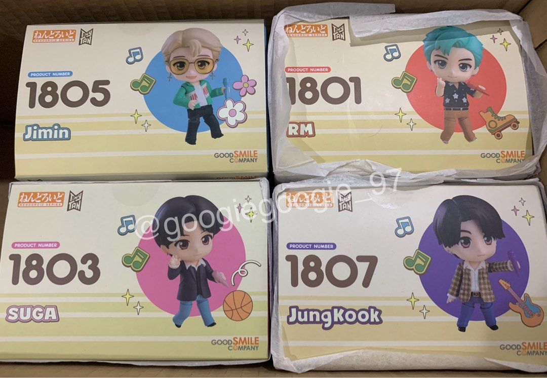 BTS Nendoroid (Category: Designer & Blind Box Toys) located in Caloocan City. Submitted by googiegoogie (Listing ID 1274315932, Image 2). Description: 1k each sold as set.