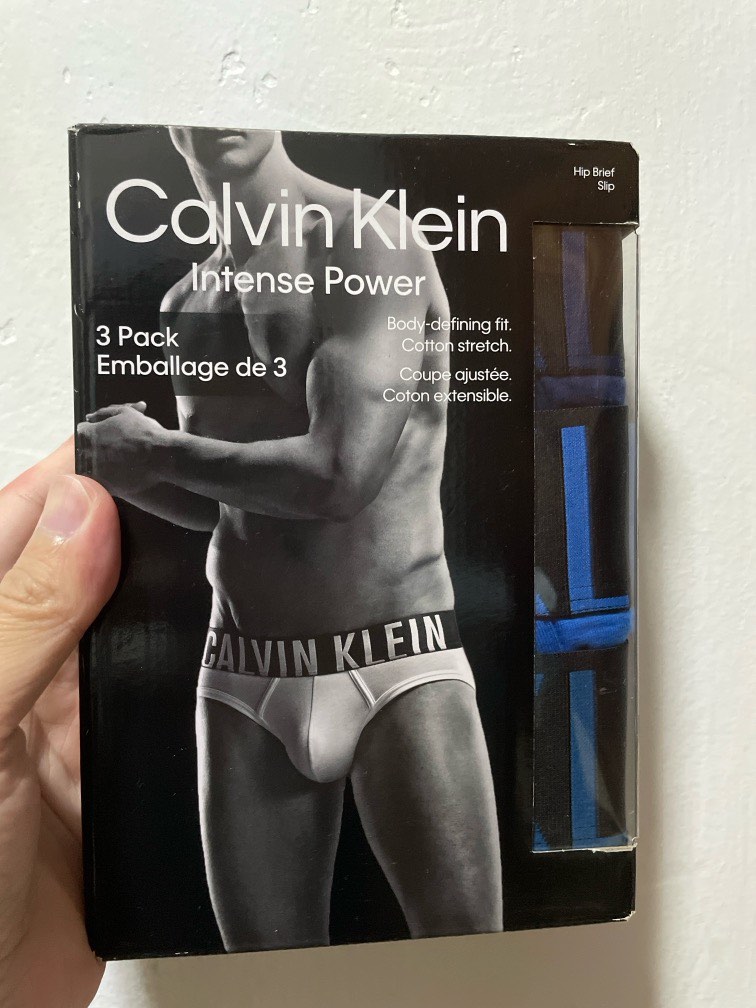 Calvin Klein Men Underwear 3 Pack Intense Power Cotton Hip Brief Blue  NB2595903