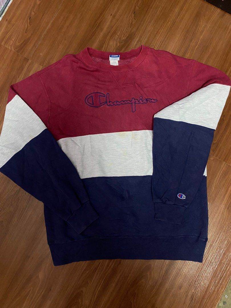 Striped champion sweatsuit best sale