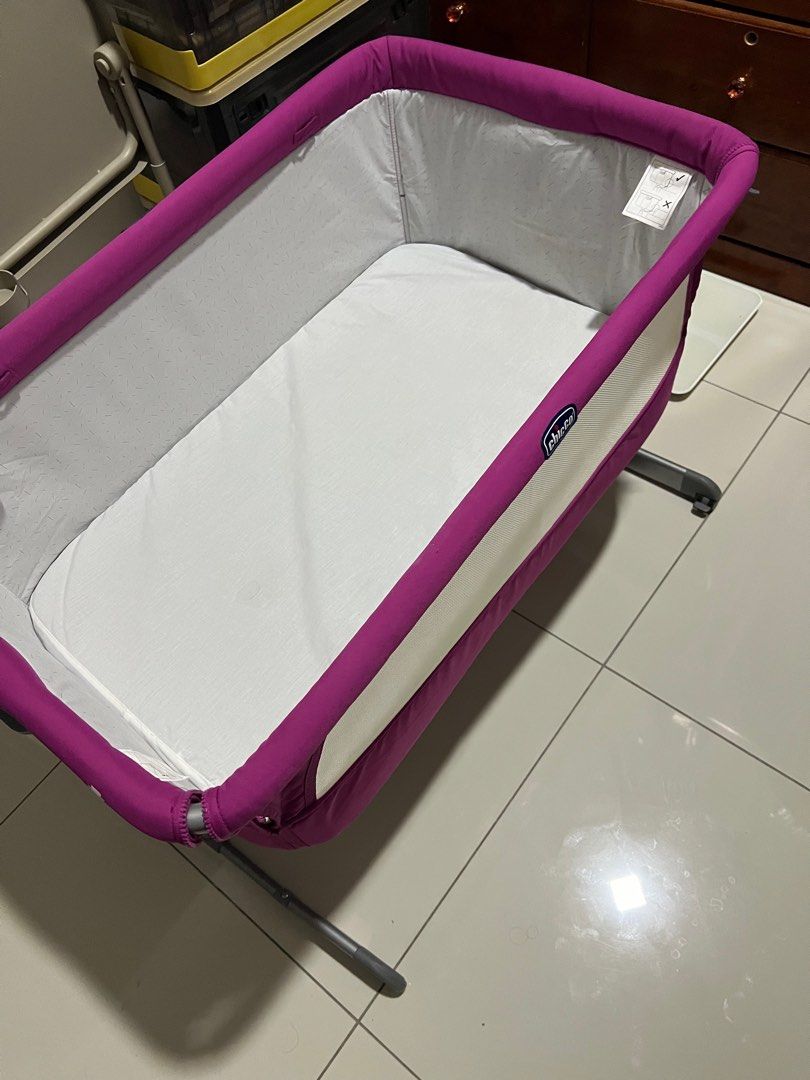 INSTALMENT AVAILABLE Chicco Next2Me Crib Bedside Baby Cot Fuchsia NEXT TO ME