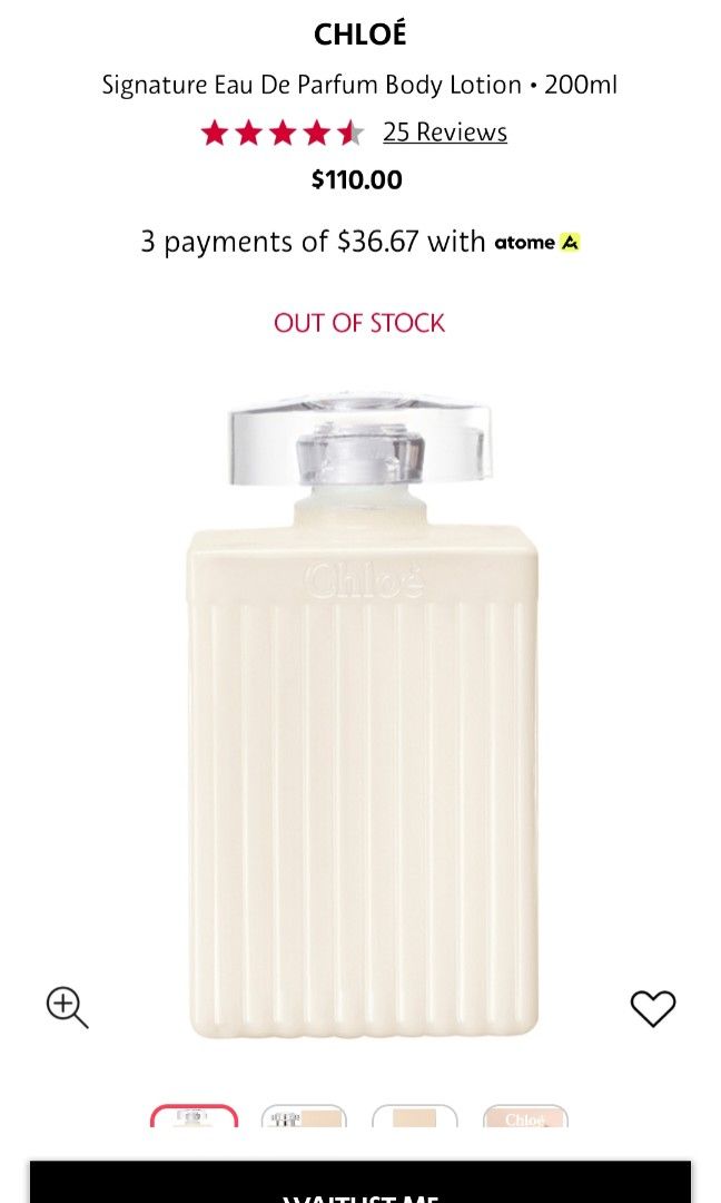 Chloe signature body 2025 lotion