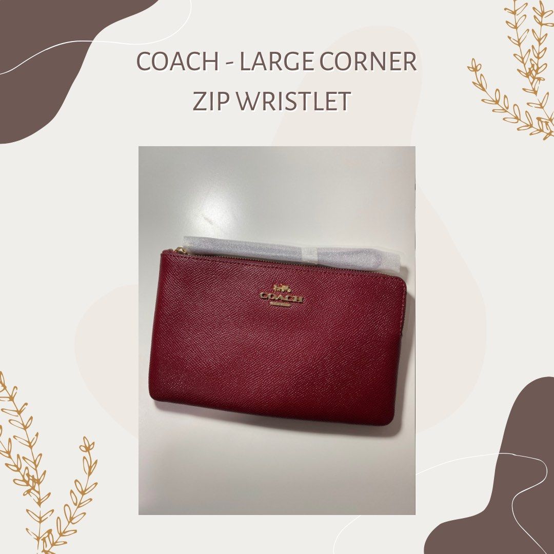 COACH: Large Corner Zip Wristlet (Category: Luxury Bags & Wallets) located in Manila. Submitted by reinegnvv (Listing ID 1274297770, Image 1). Description: COACH: LARGE CORNER ZIP WRISTLET ✅ Brand New ✅ Bought from Canada ‼️ Negotiable RFS: Decluttering COLOR: Cherry PHONE SIZE REFERENCE: iPhone 7 Plus MODE OF PAYMENT -BDO -BPI -GCash MODE OF DELIVERY -Grab -Lalamove MEET-UP LOCATIONS 📌CAVITE -SM Molino -Robinsons Townville (BnT, Imus) 📌MANILA 