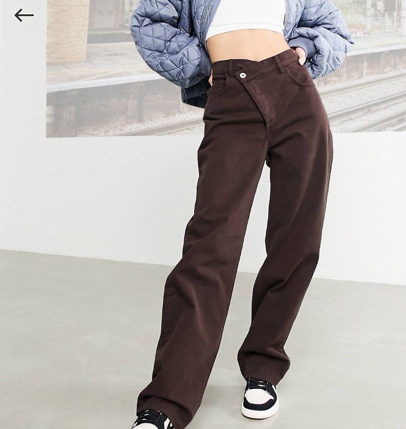 collusion brown dad baggy jeans Women s Fashion Bottoms Jeans Leggings on Carousell