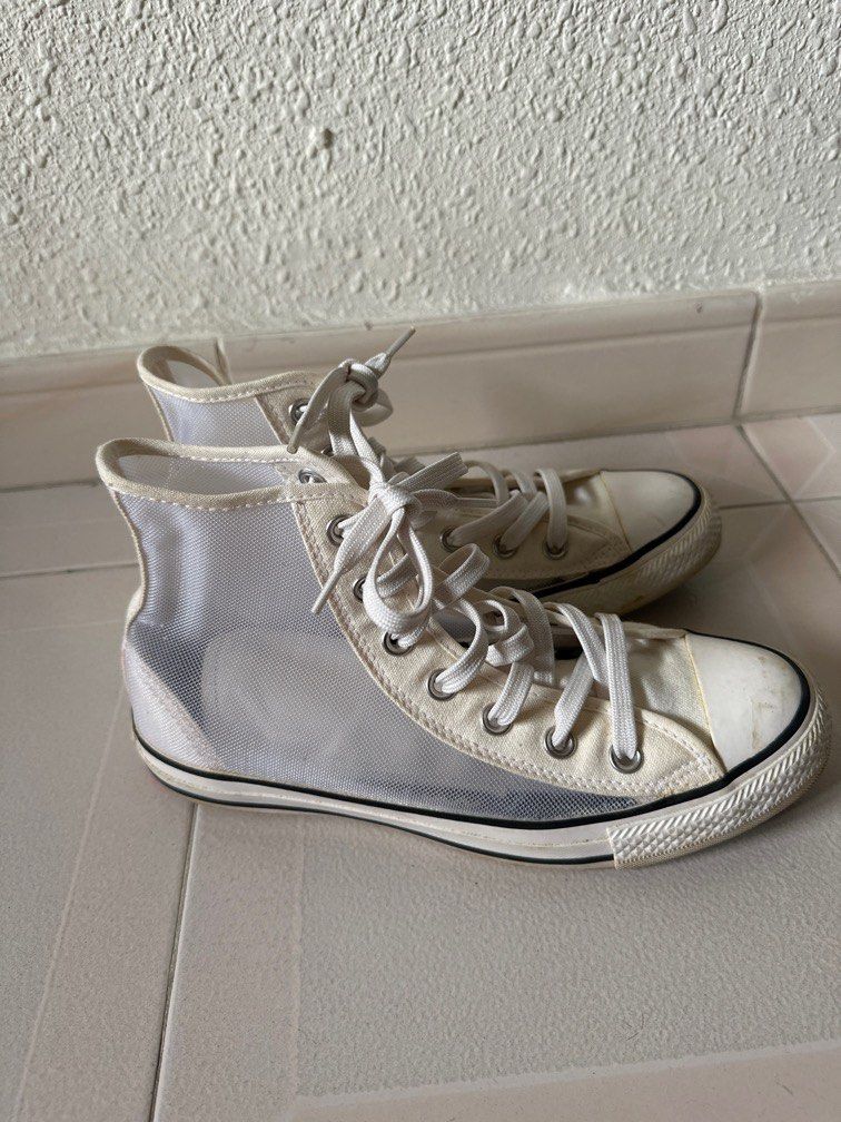 Converse Chuck Taylor All Star Ladies See Thru White High Sneakers
