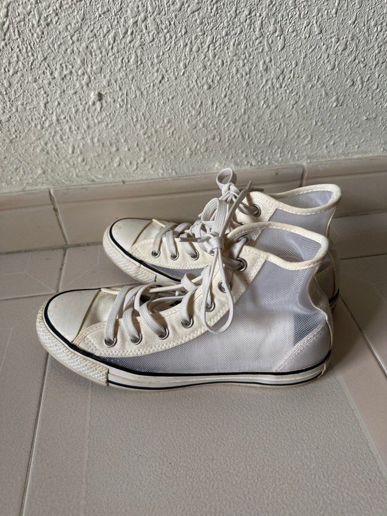 Converse Chuck Taylor All Star Ladies See Thru White High Sneakers