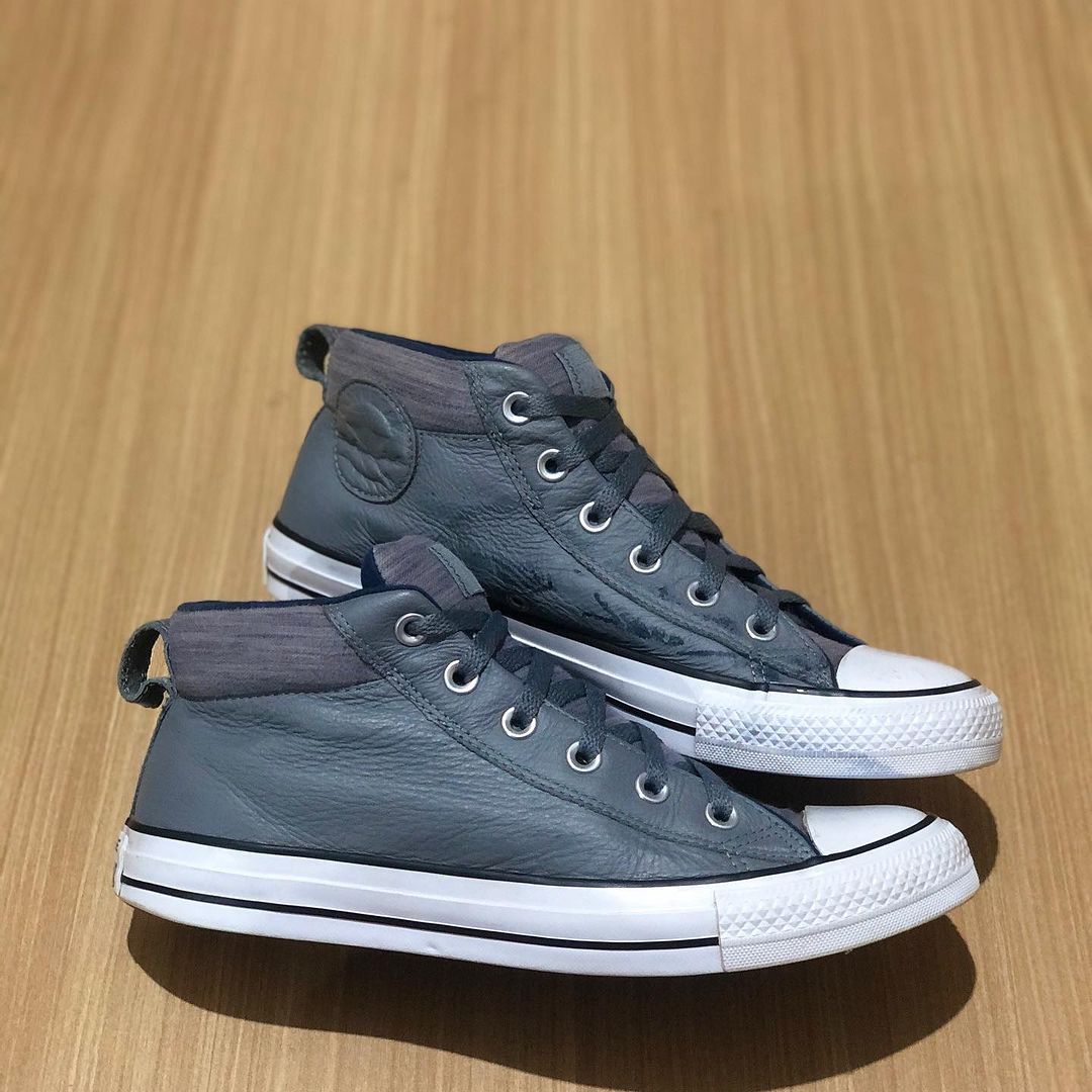 Converse Ct Mid Leather Grey