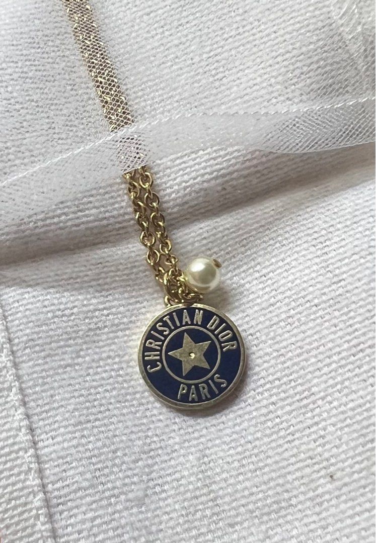 DIOR button necklace