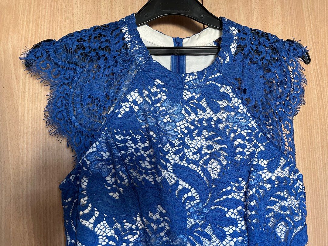 Electric blue lace dress online