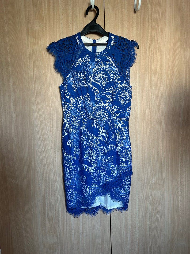 Electric blue lace mini dress Women s Fashion Dresses Sets