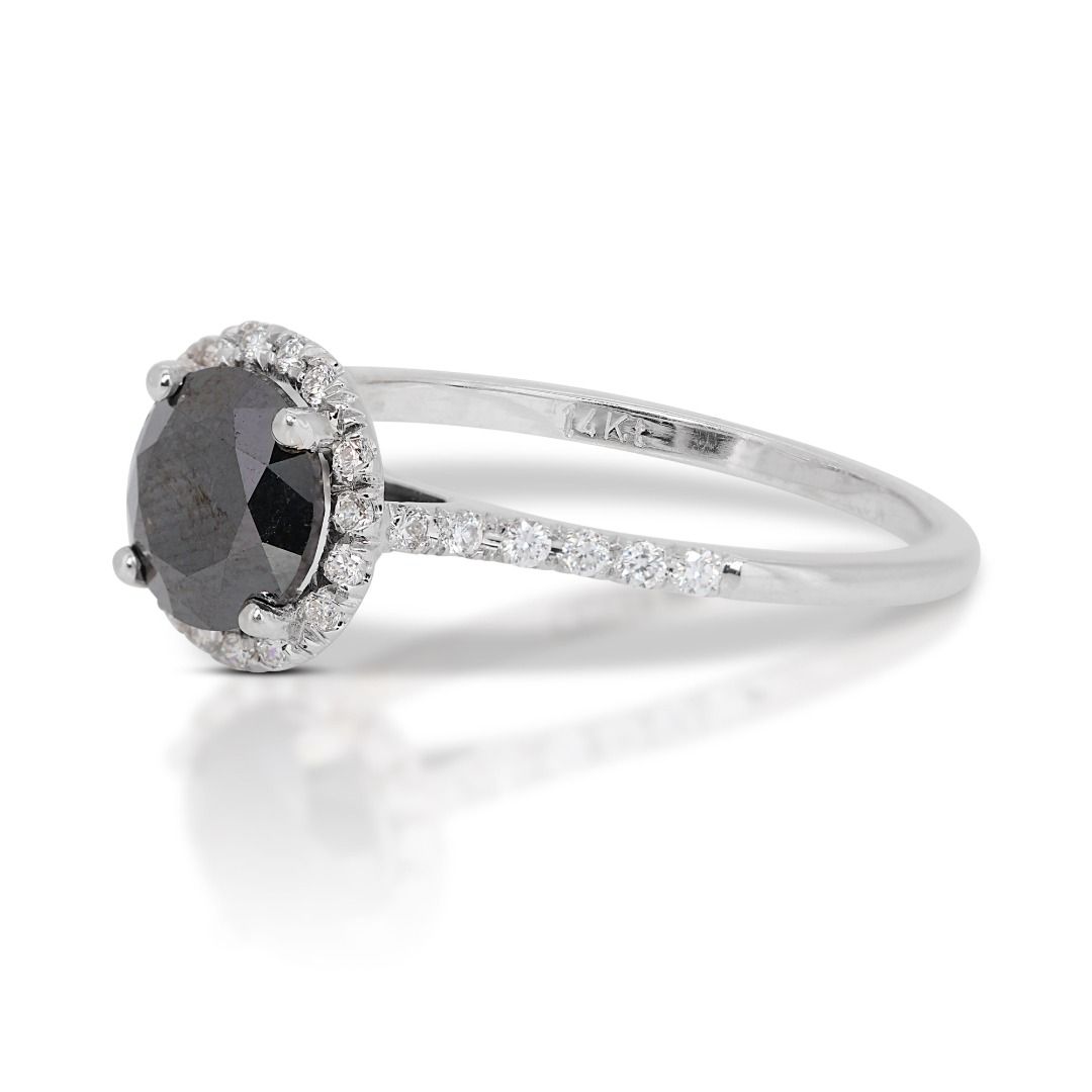 Gold band with black diamonds sale