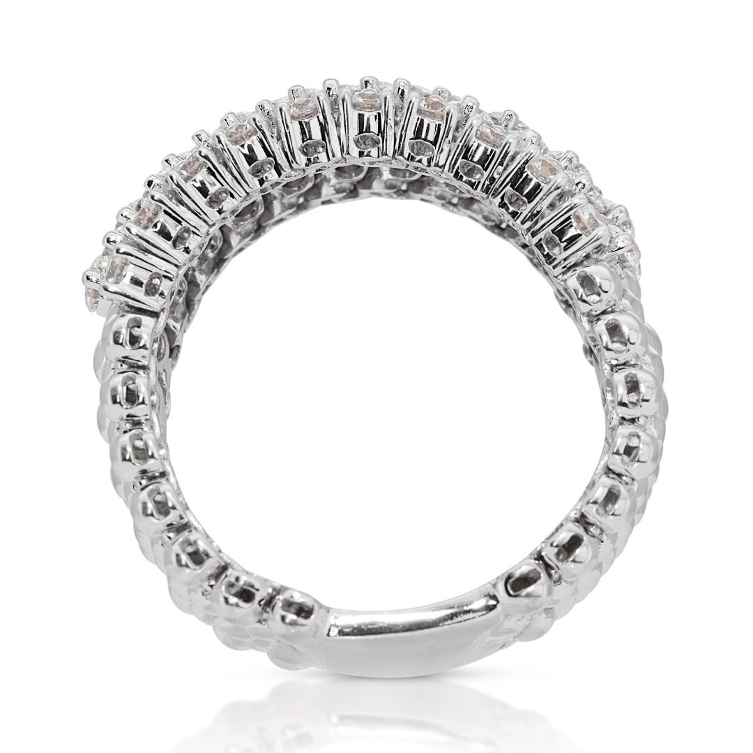 White gold cheap dome ring